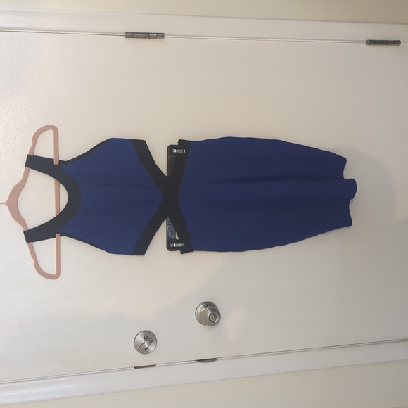 Guess by Marciano dress, blue and black with side cut outs, size medium - Picture 2 of 3